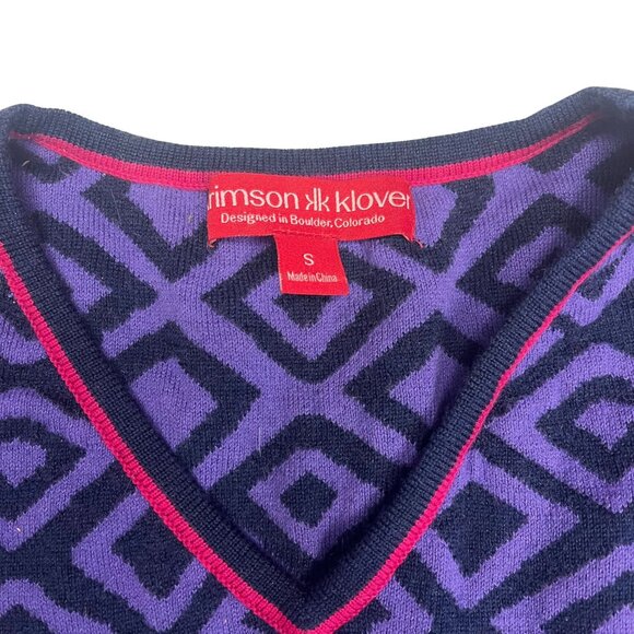 Krimson Klover Purple Fair Isle Sweater Dress - Picture 3 of 6